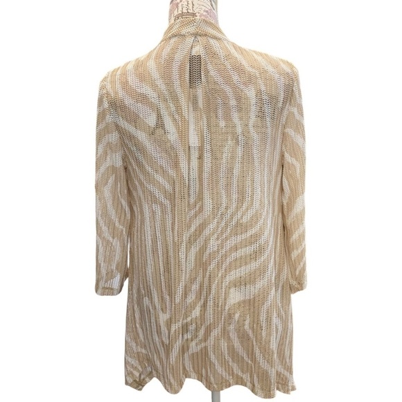 NWT Chico’s Travelers Collection Wheatmesh Cardigan Jacket Sonora Sand Sz 0 (XS) - Picture 3 of 10